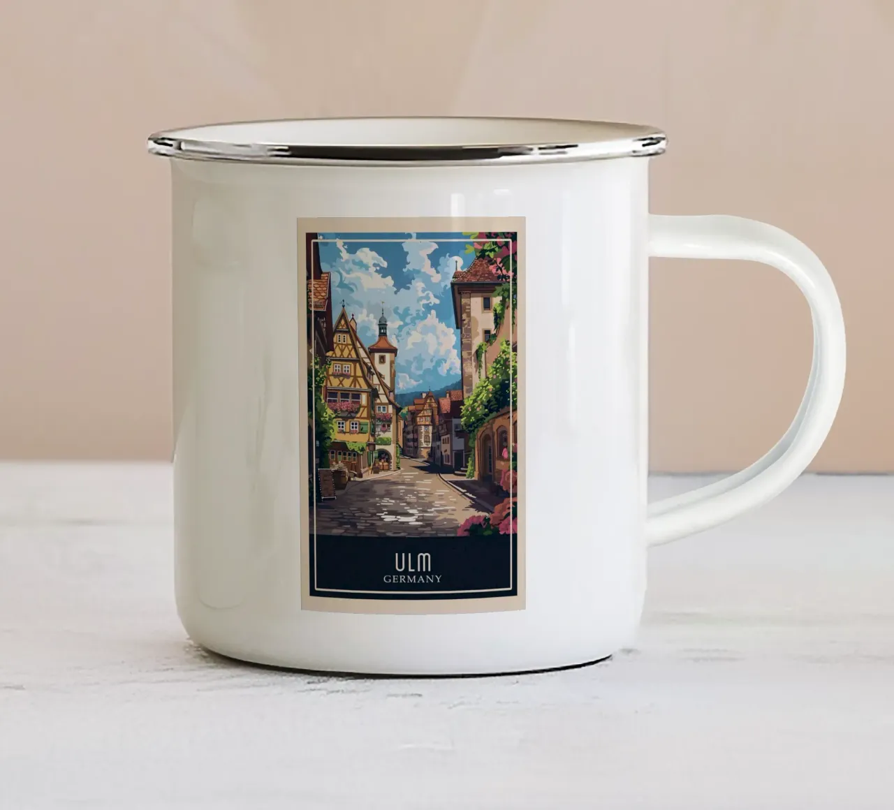 Ulm Germany tazza in smalto da Travelstudio