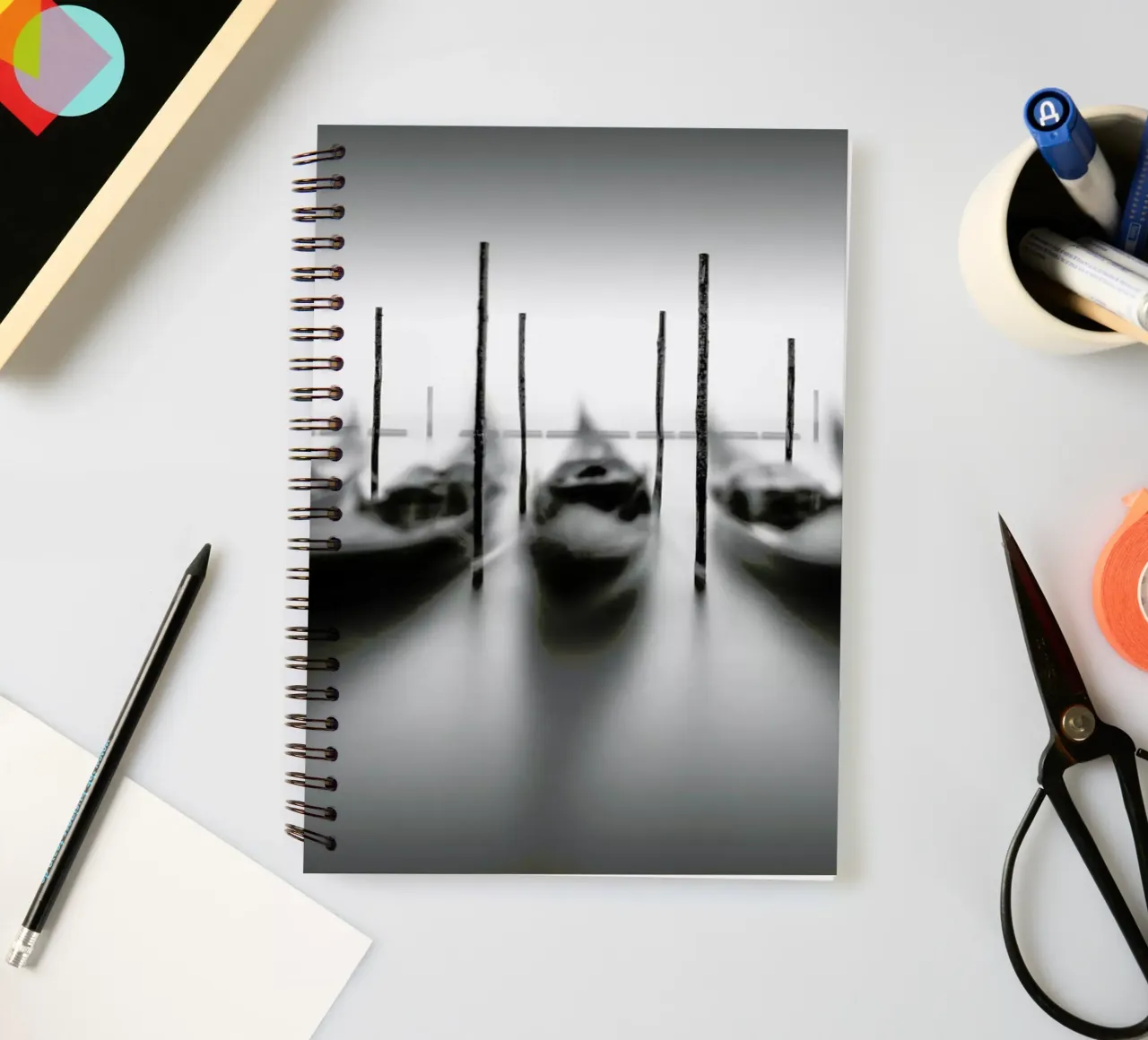 Venedig - Gondola Study 1 spiral notebook by Håggard Photography | Ronny Behnert