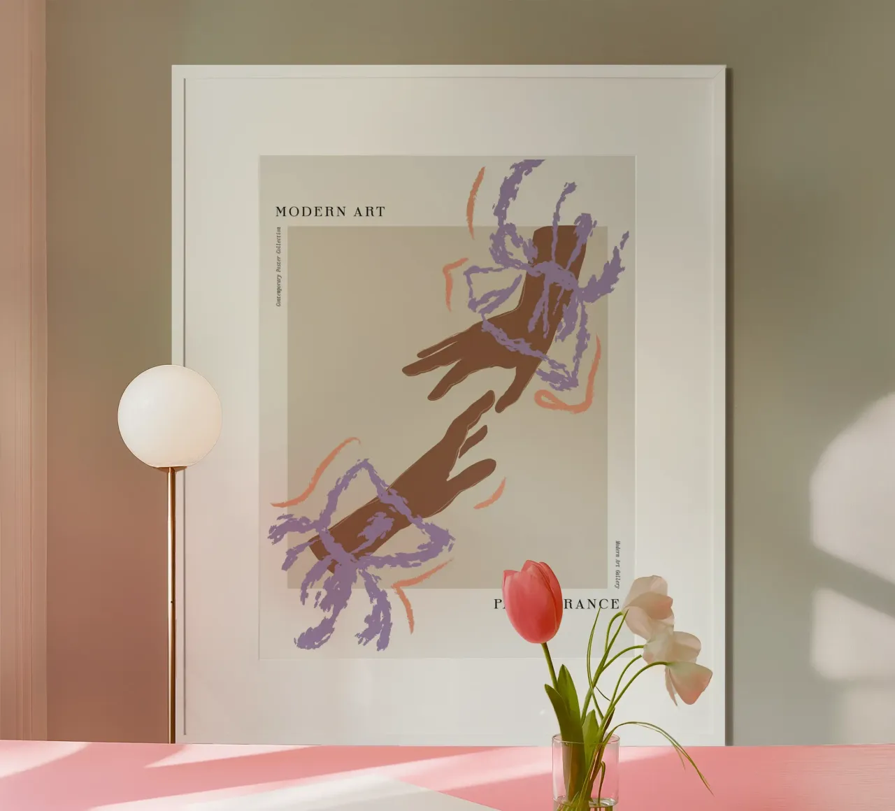 Harmonic Lines No 28 poster con telaio in alluminio da treechild