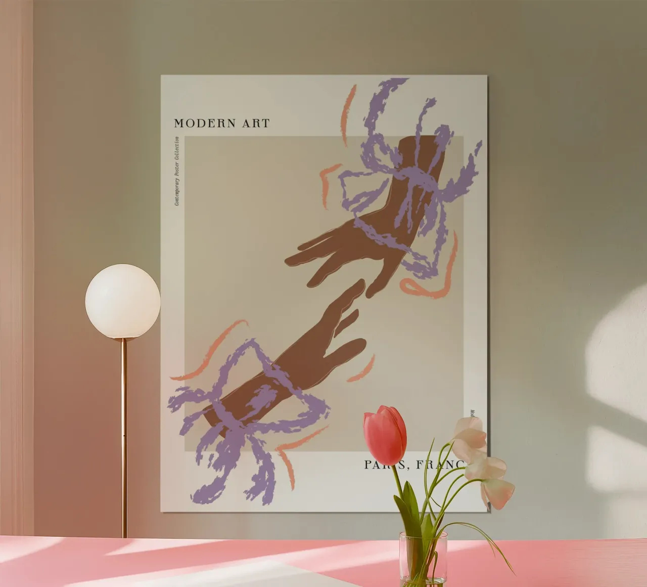 Harmonic Lines No 28 poster con telaio in alluminio da treechild