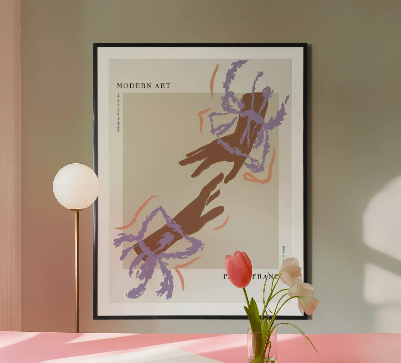 Harmonic Lines No 28 poster con telaio in alluminio da treechild