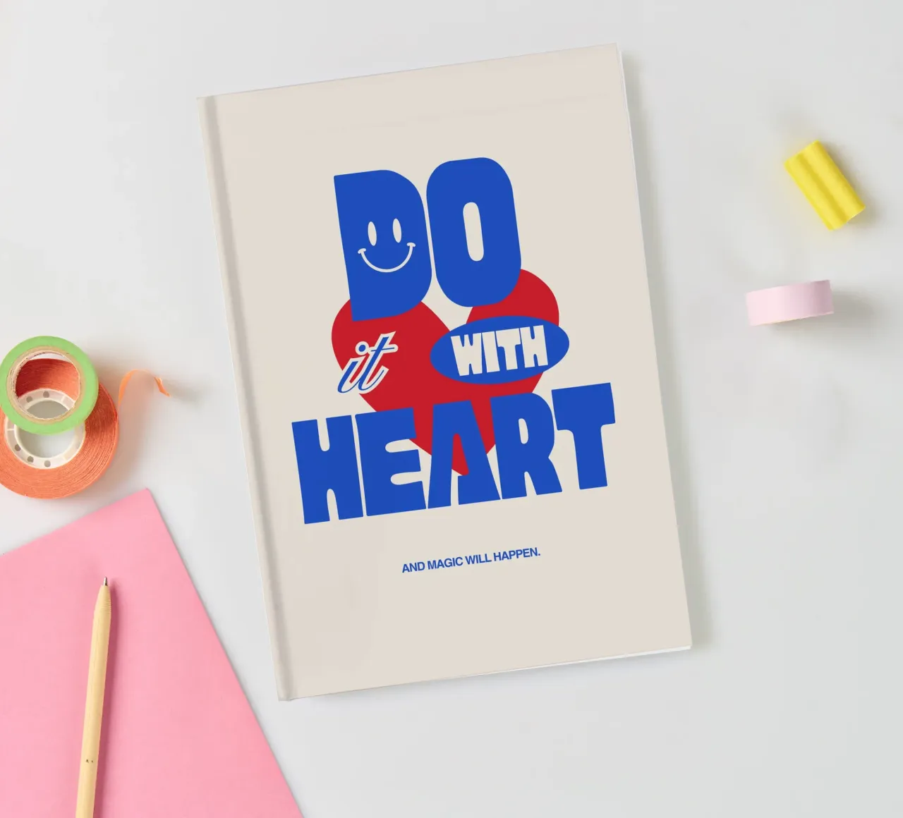 whatever you do, do it with heart notebook by Ambition Wall