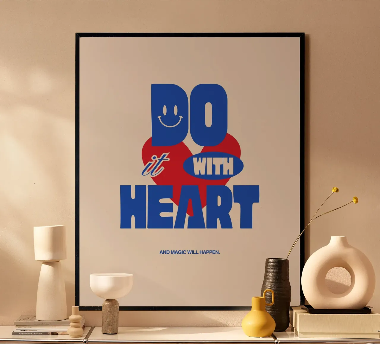 whatever you do, do it with heart carta hahnemühle da Ambition Wall