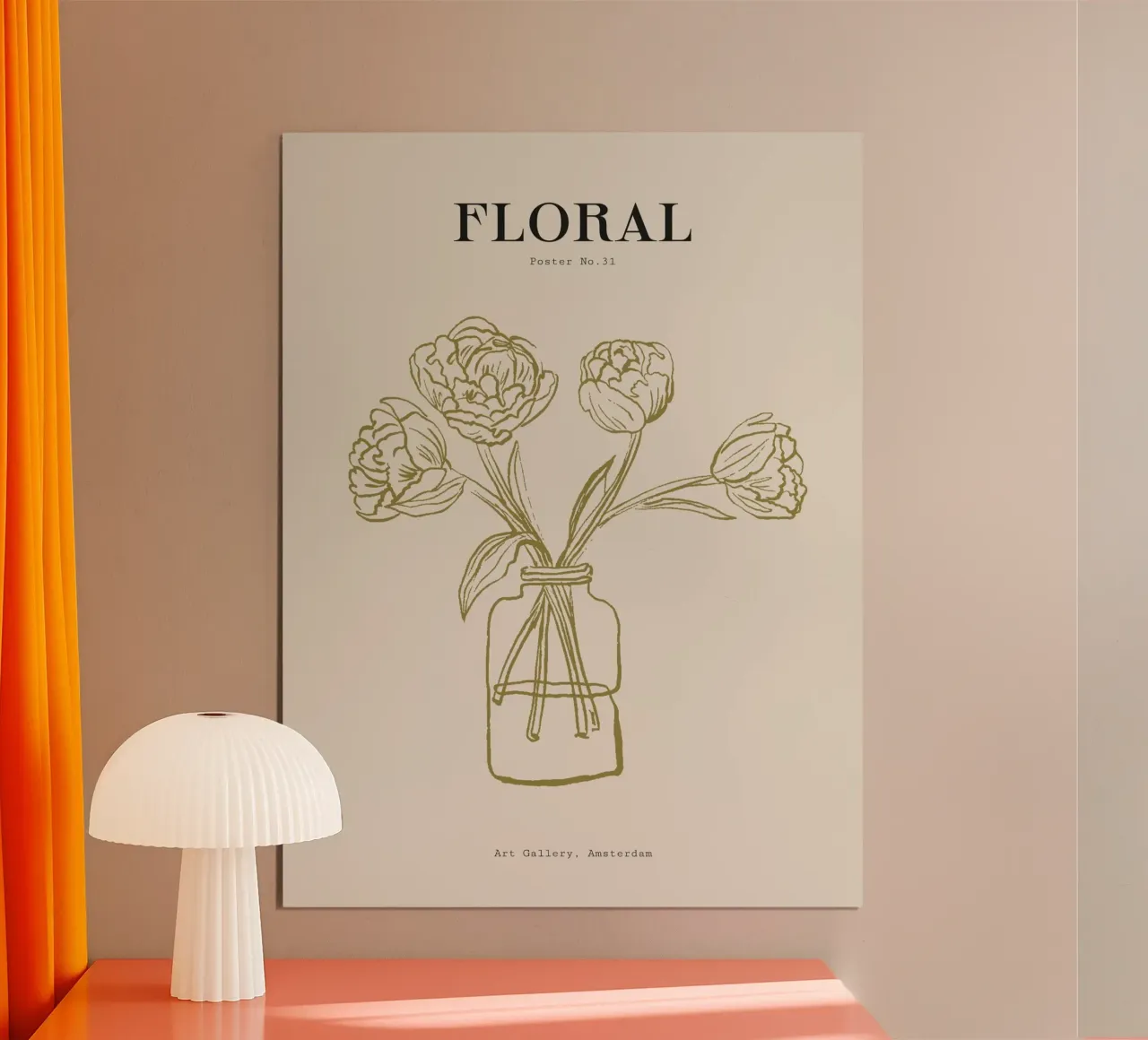 Harmonic Lines No 30 poster con telaio in alluminio da treechild