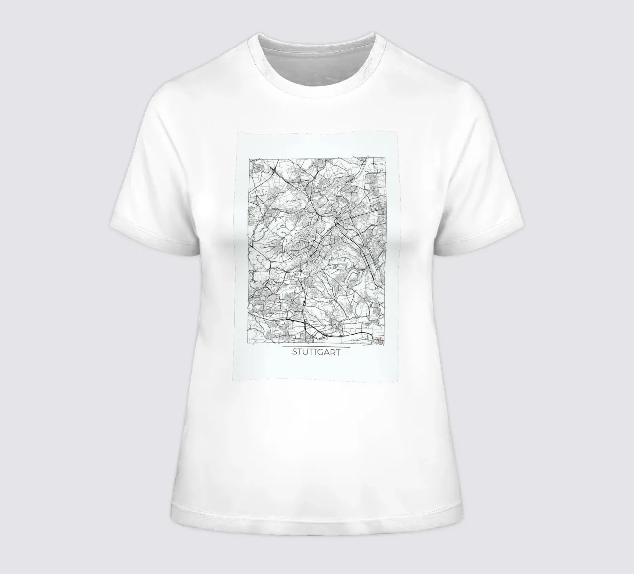 Stuttgart Minimal t-shirt da donna da Hubert Roguski