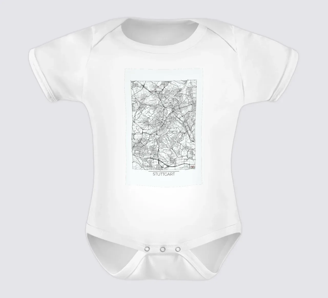 Stuttgart Minimal Kurzarm Babybody von Hubert Roguski