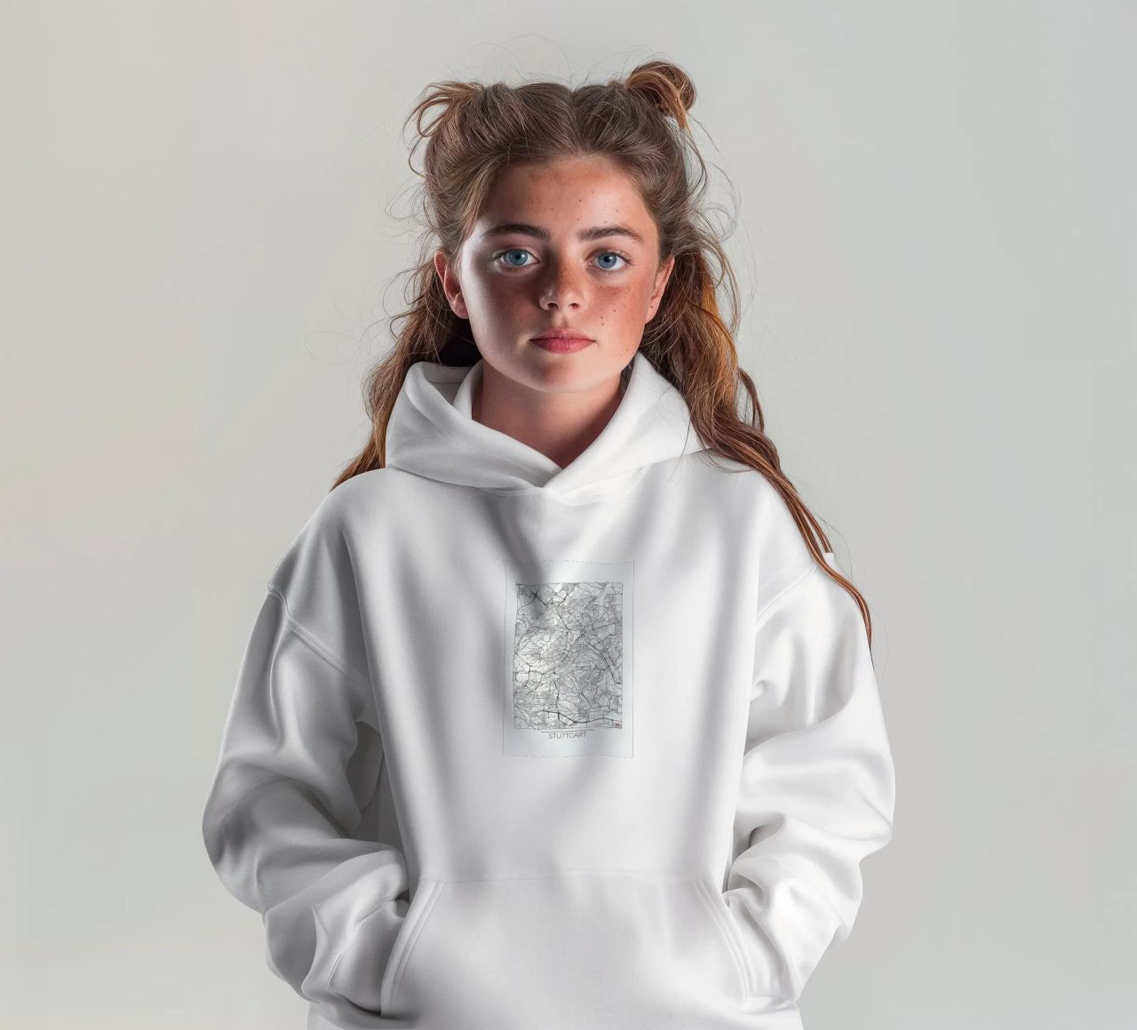 Stuttgart Minimal felpa bambino con cappuccio da Hubert Roguski