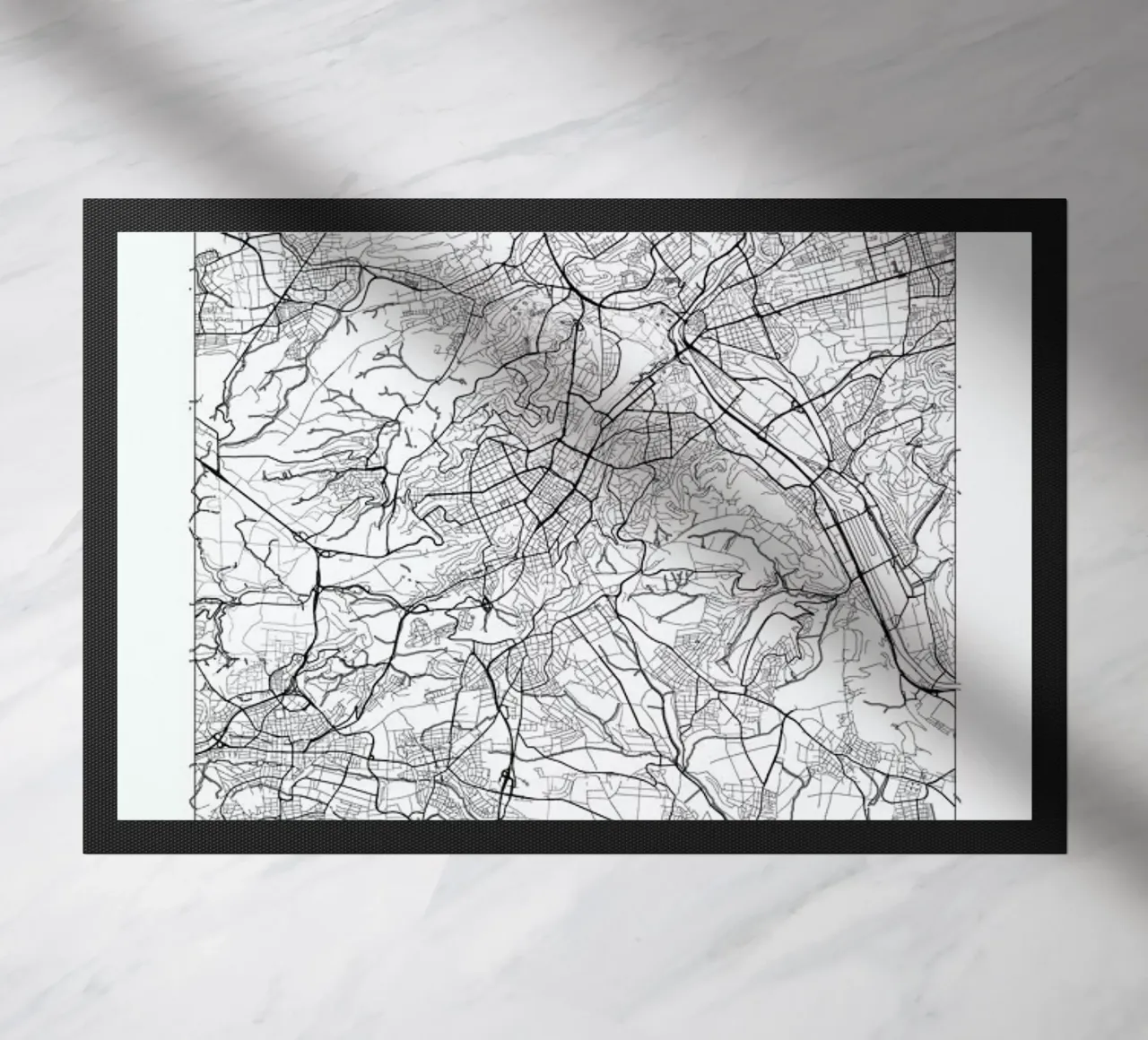 Stuttgart Minimal Fußmatte von Hubert Roguski