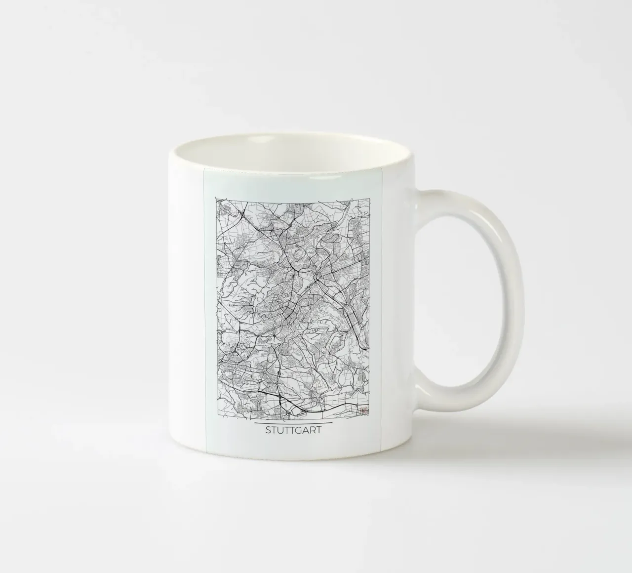 Stuttgart Minimal Keramik Tasse von Hubert Roguski