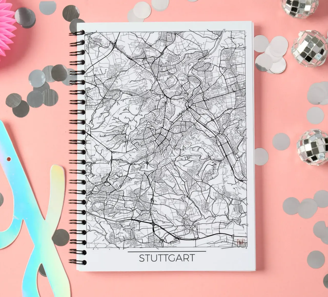 Stuttgart Minimal spiral notebook by Hubert Roguski