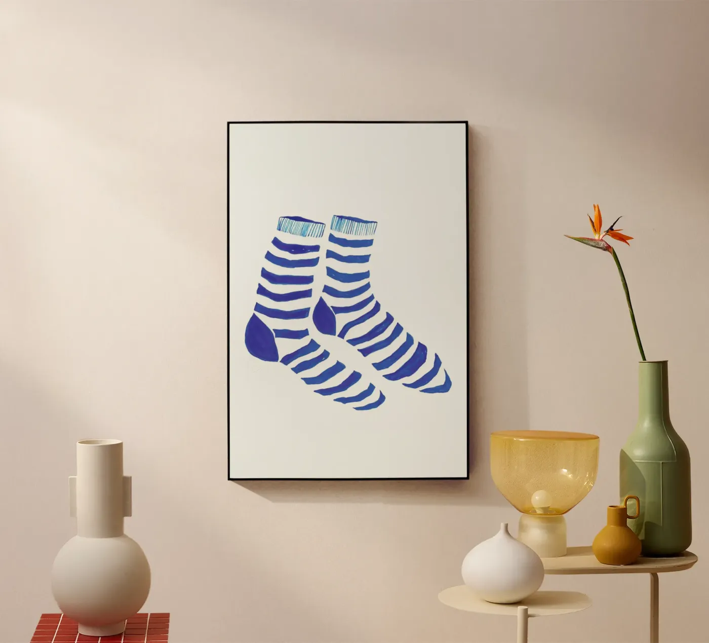 Striped Socks plexiglas de Atelier Mave