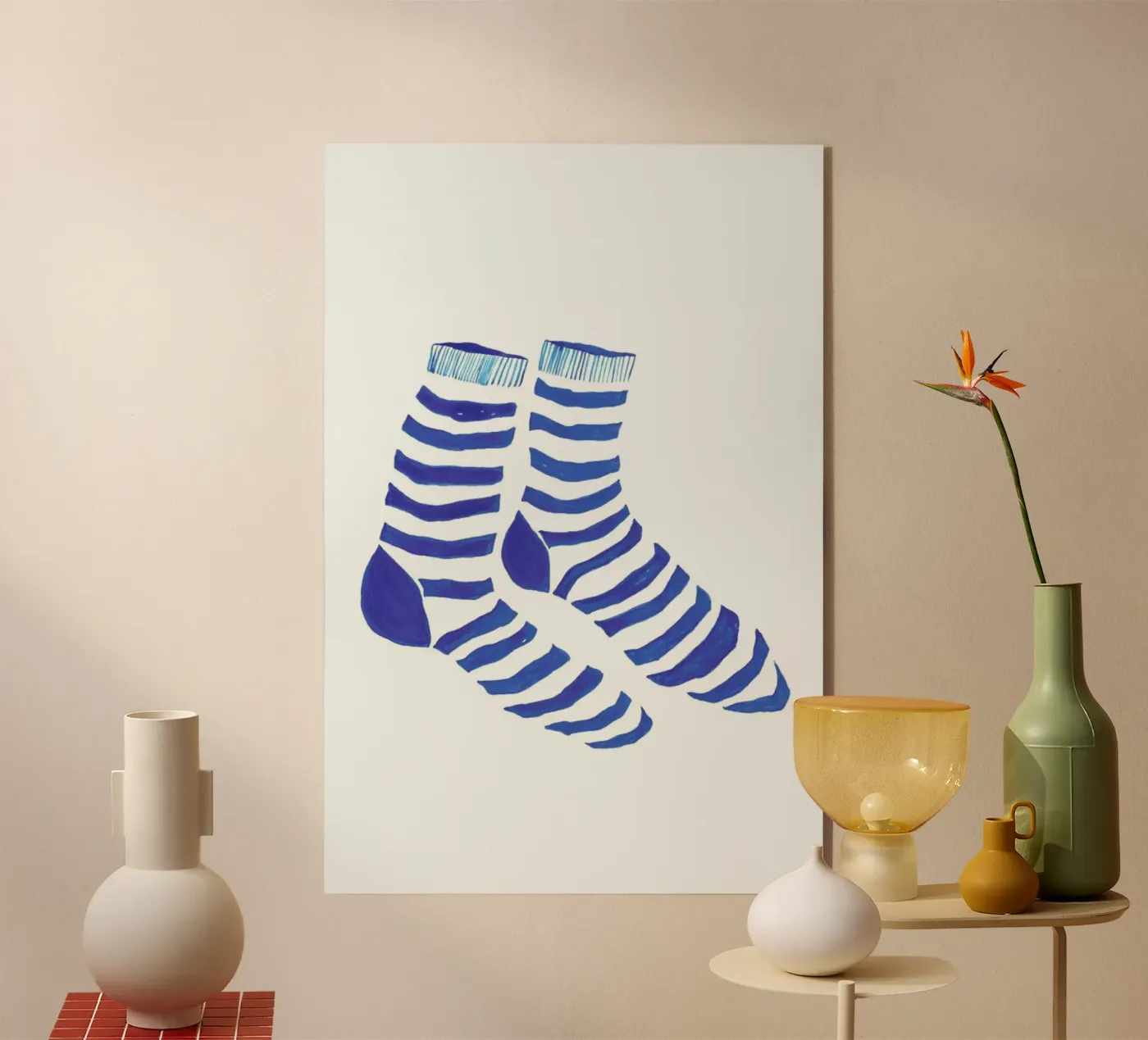 Striped Socks plexiglas de Atelier Mave