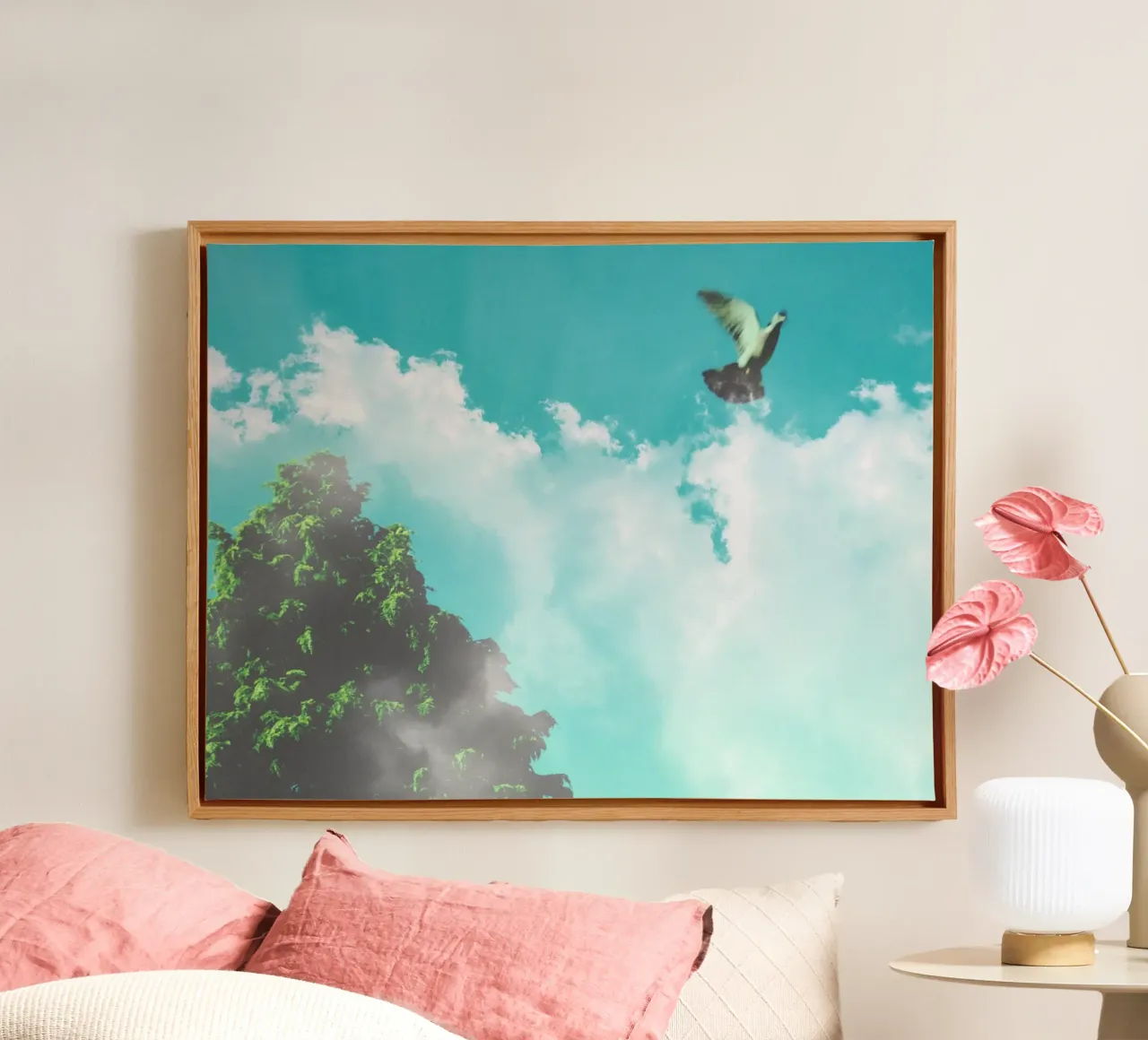 This bird has flown canvas with Floater frame by Kerry Gerdes Photography
