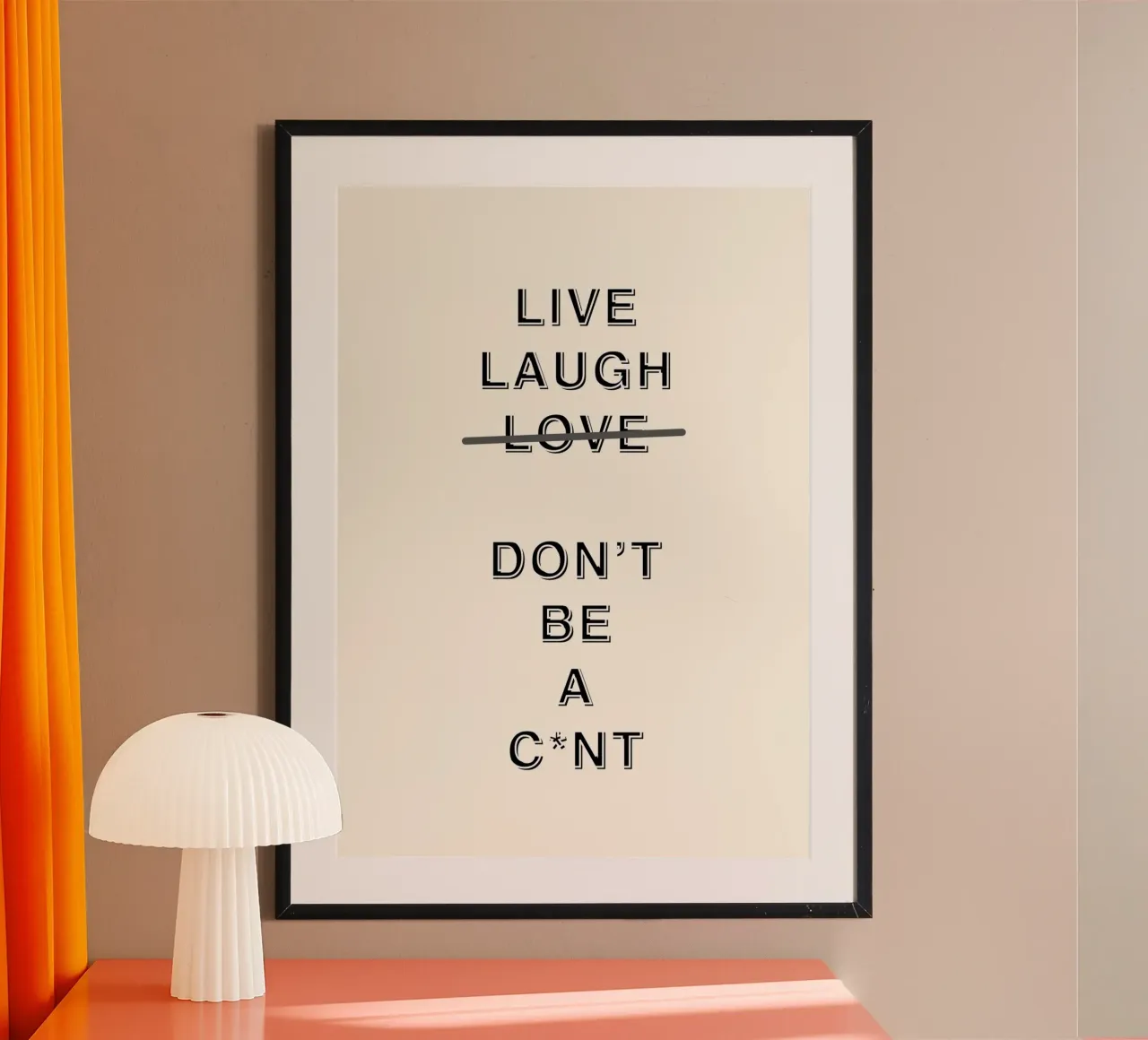 Vive, Ríe, No seas un C*nt hahnemühle de Proper job studio
