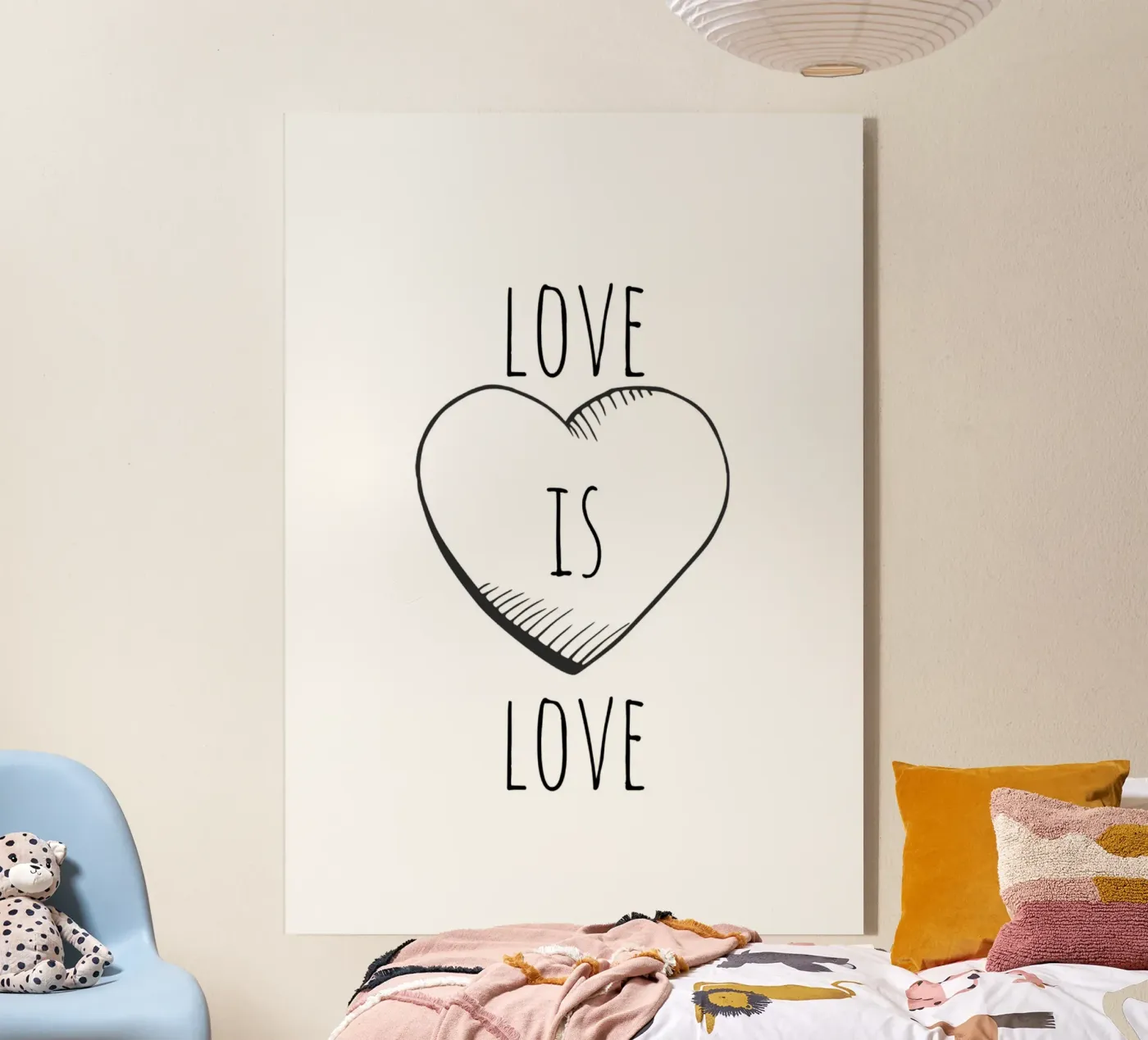 Liefde is liefde acryl van Proper job studio