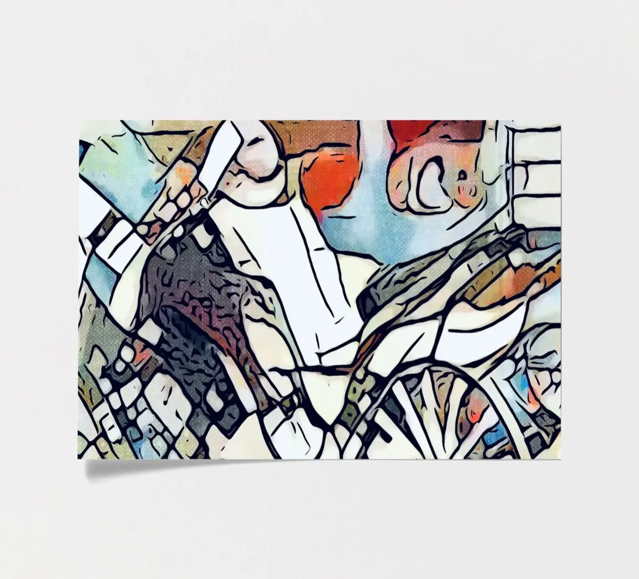 By horse-drawn carriage through Vienna sticker sheet by ZAMART