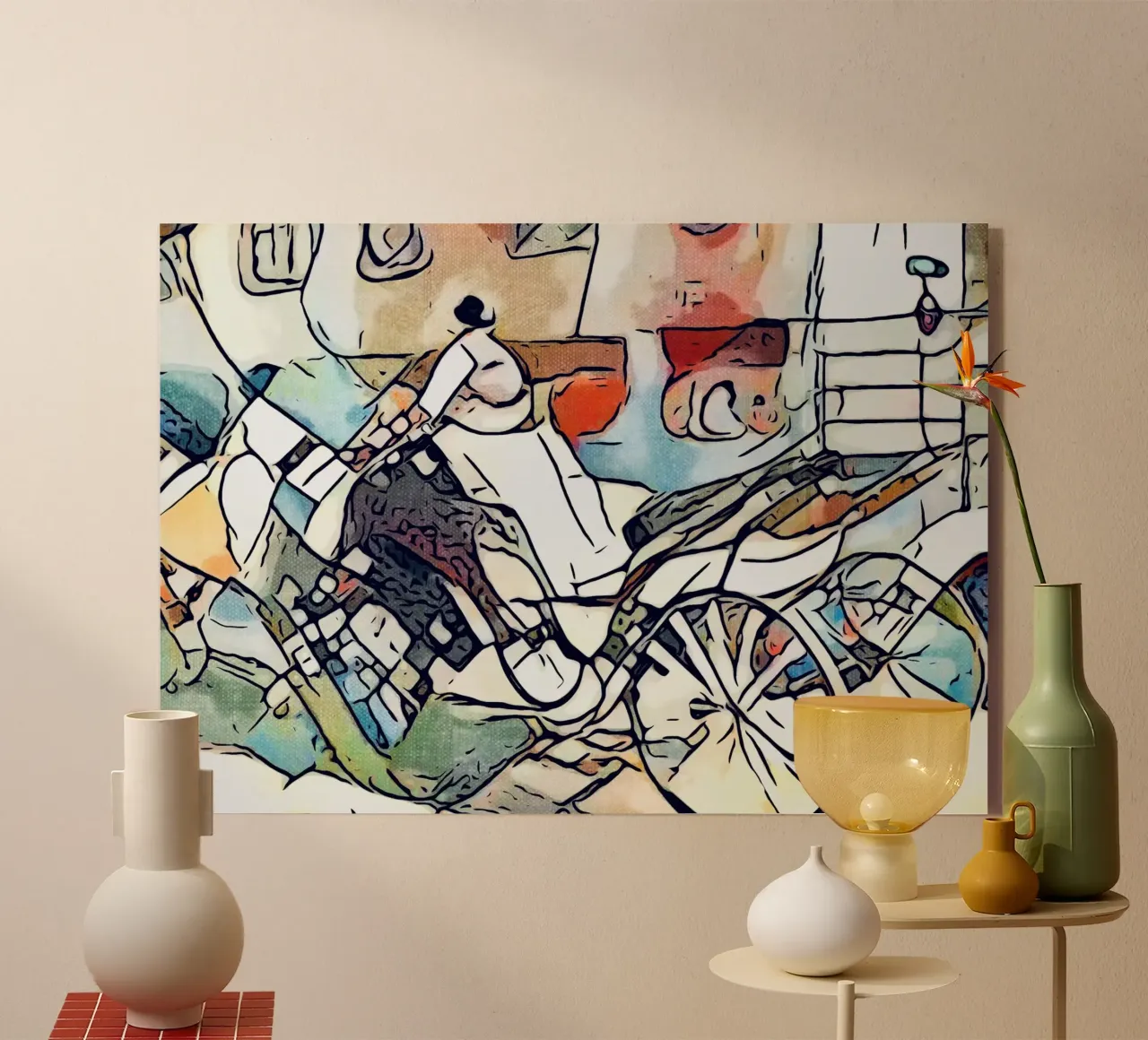 By horse-drawn carriage through Vienna acrylic glass by ZAMART