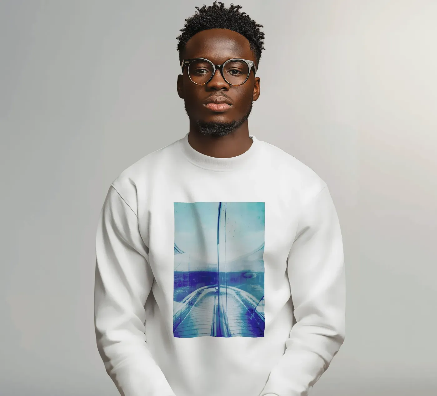 Reflection Blue felpa da Maria Sattrup