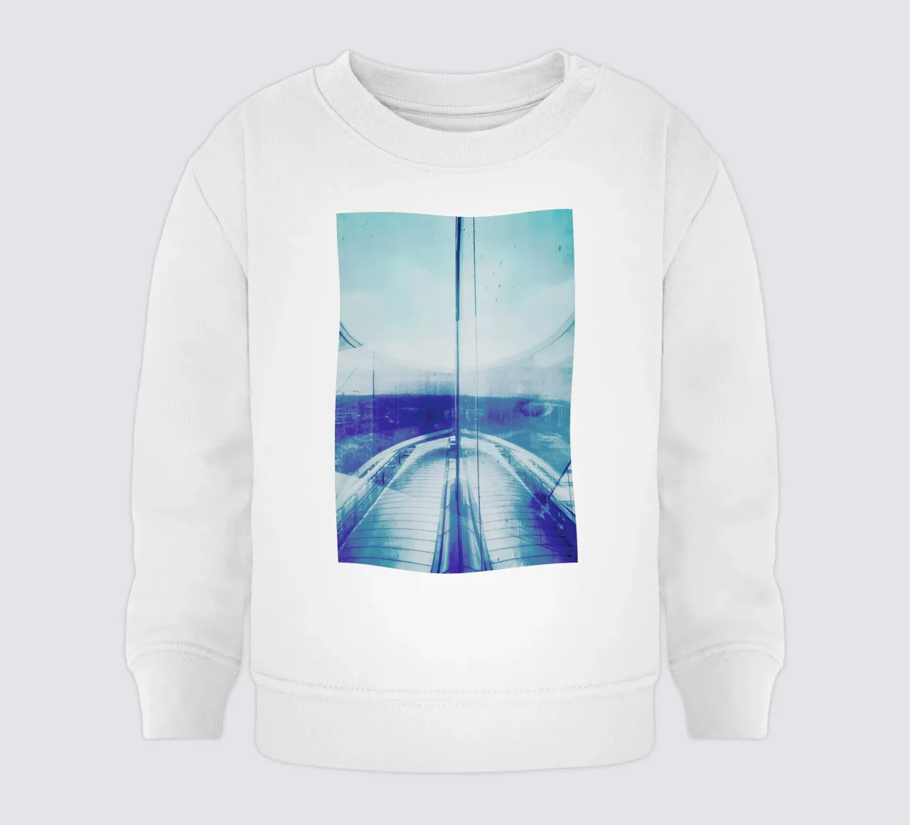 Reflection Blue felpa neonato da Maria Sattrup