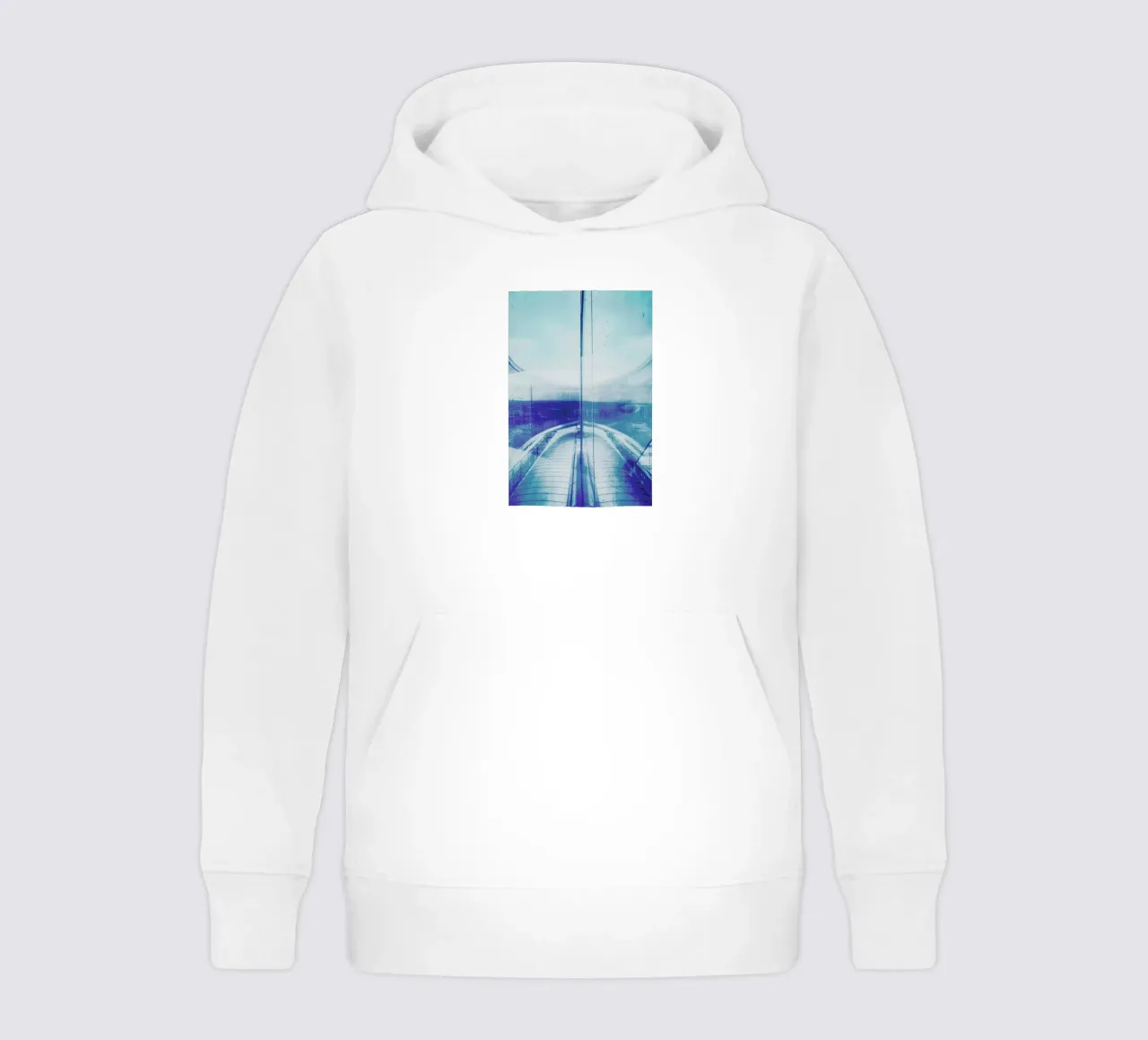 Reflection Blue felpa bambino con cappuccio da Maria Sattrup