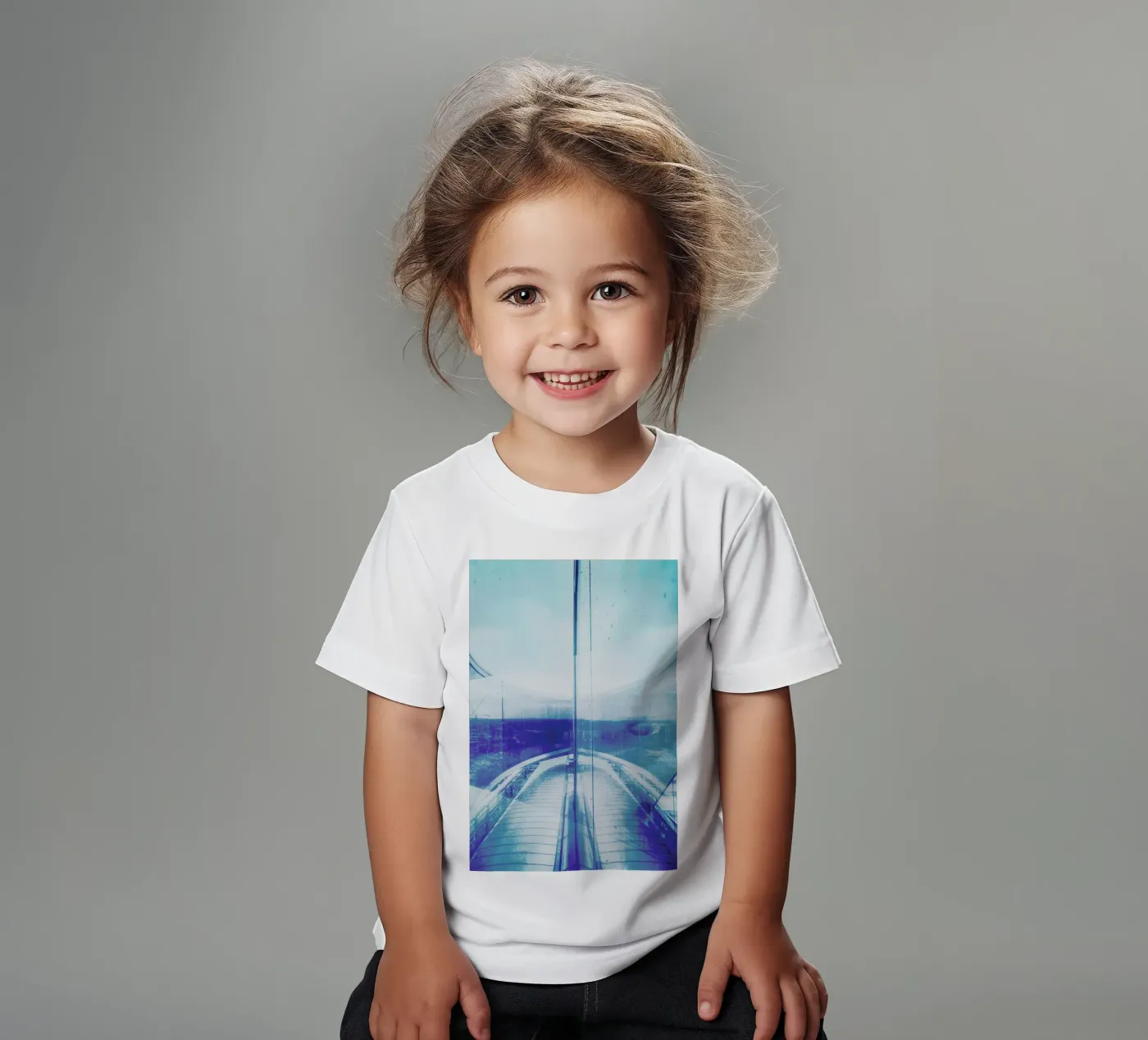 Reflection Blue t-shirt bambini da Maria Sattrup