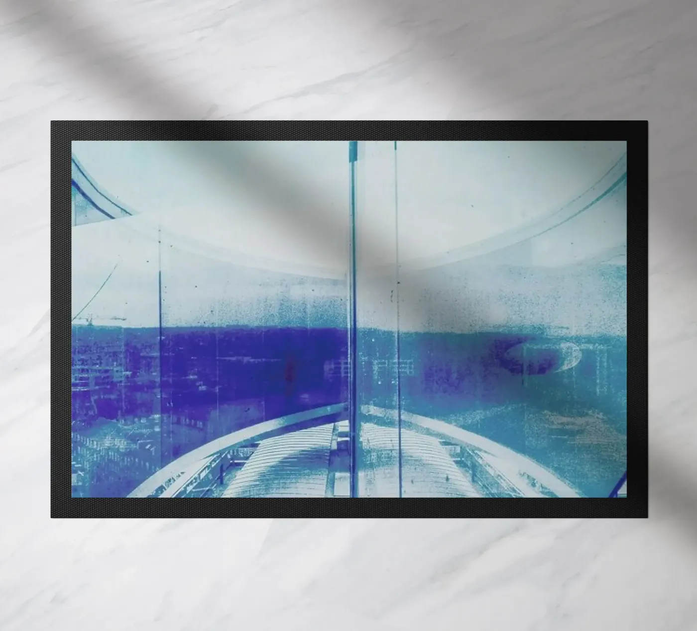 Reflection Blue doormat by Maria Sattrup