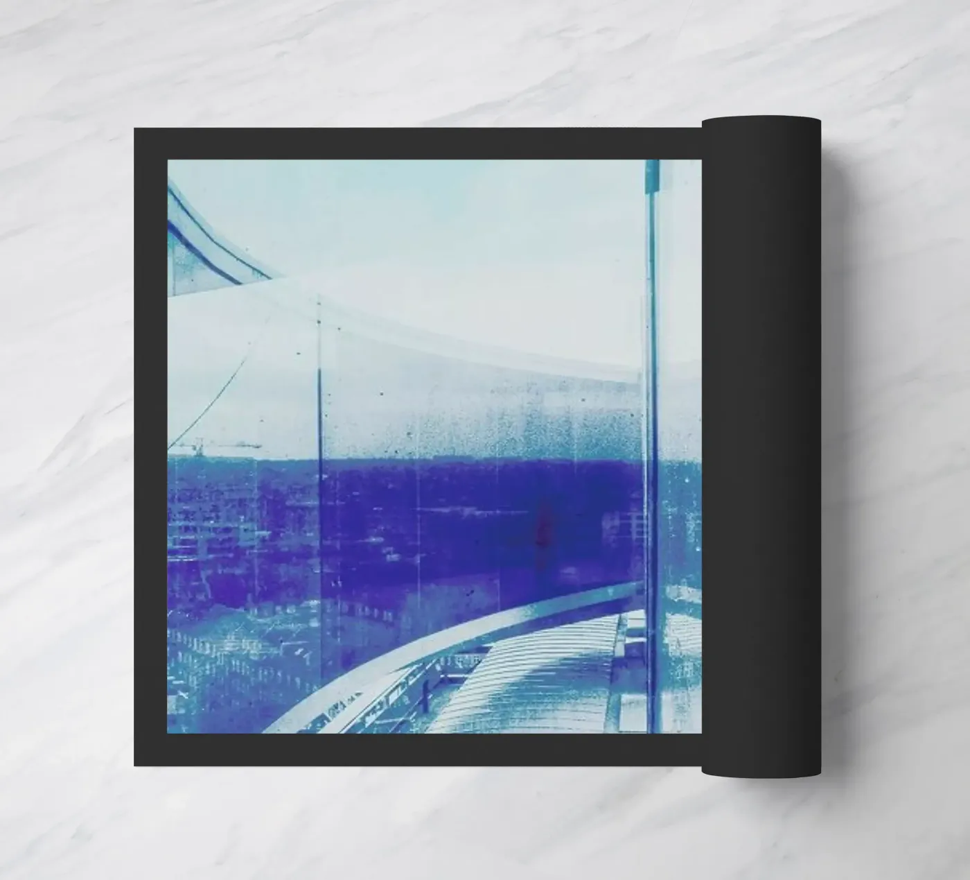 Reflection Blue doormat by Maria Sattrup