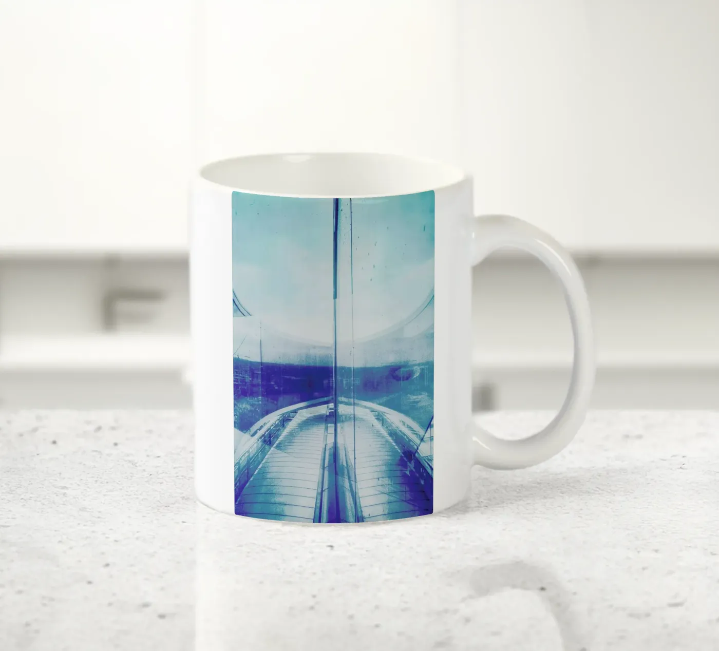 Reflection Blue ceramic mug by Maria Sattrup