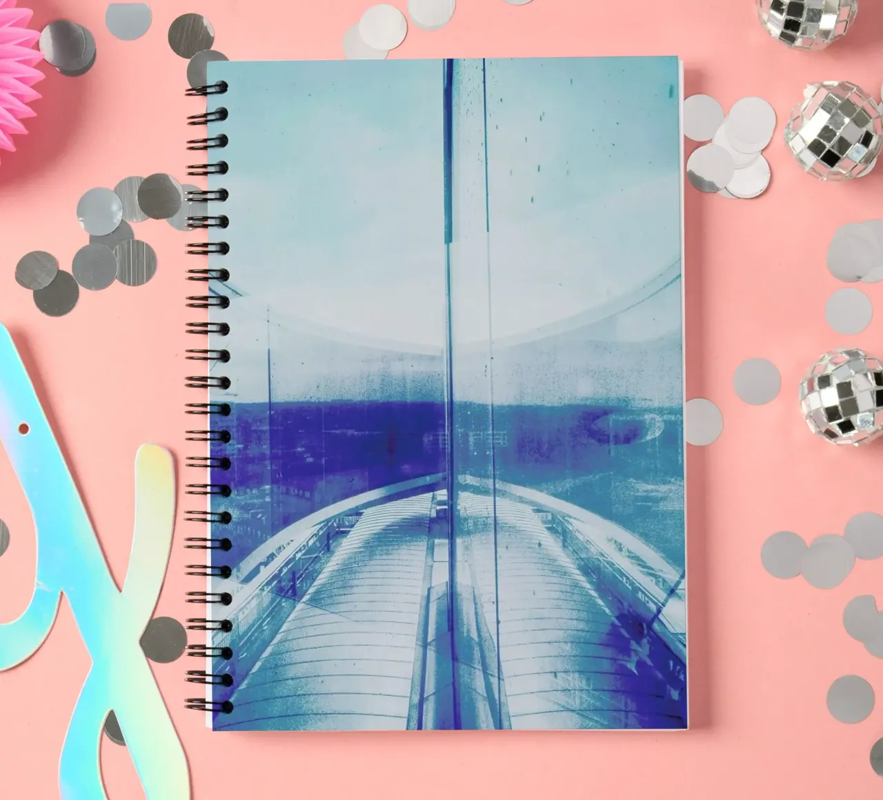 Reflection Blue spiral notebook by Maria Sattrup