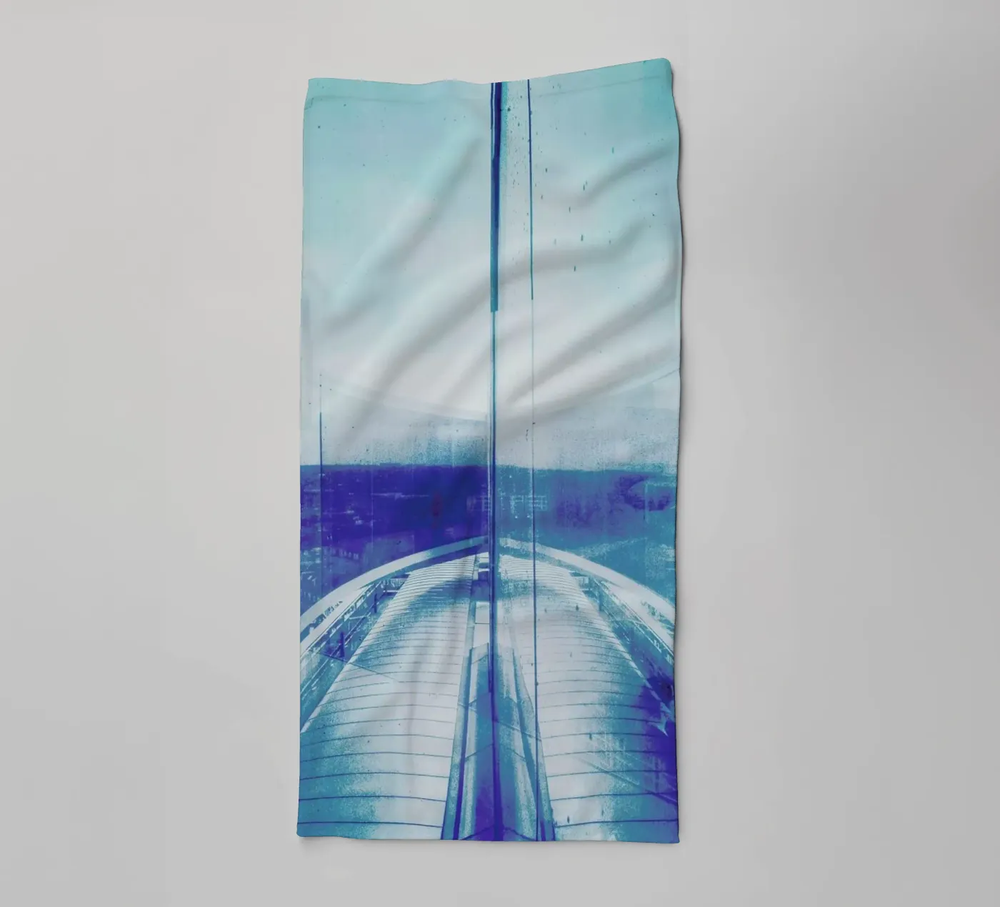 Reflection Blue towel by Maria Sattrup