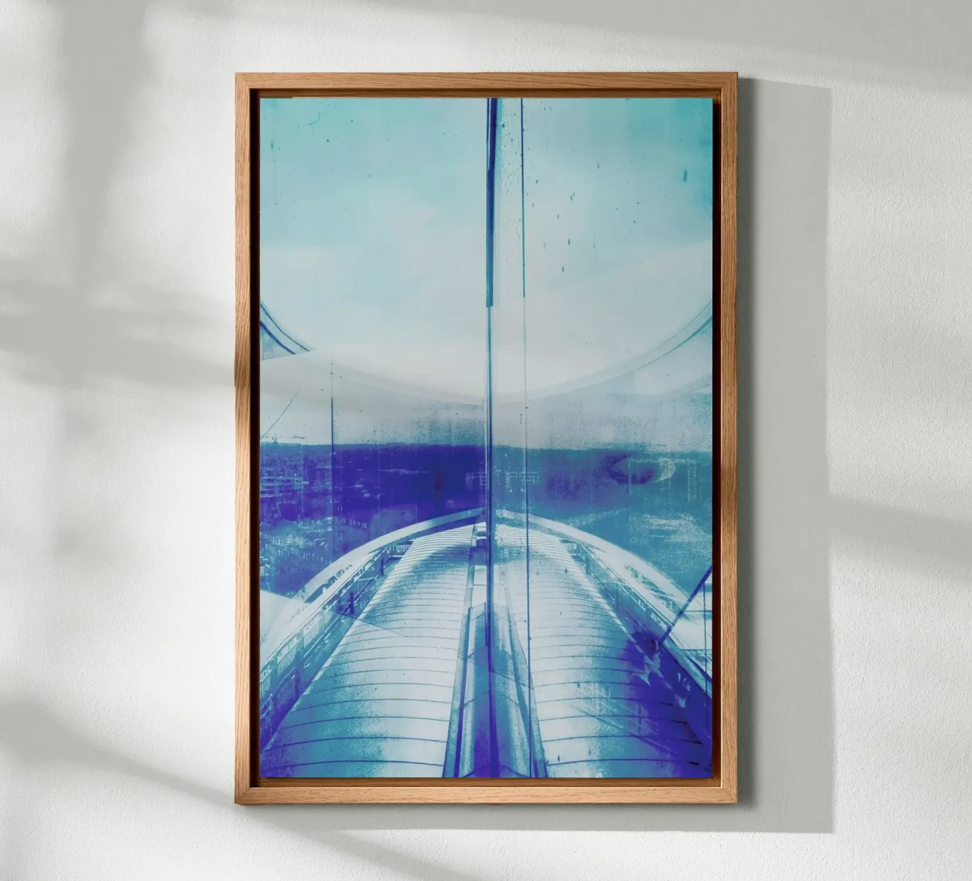 Reflection Blue canvas van Maria Sattrup