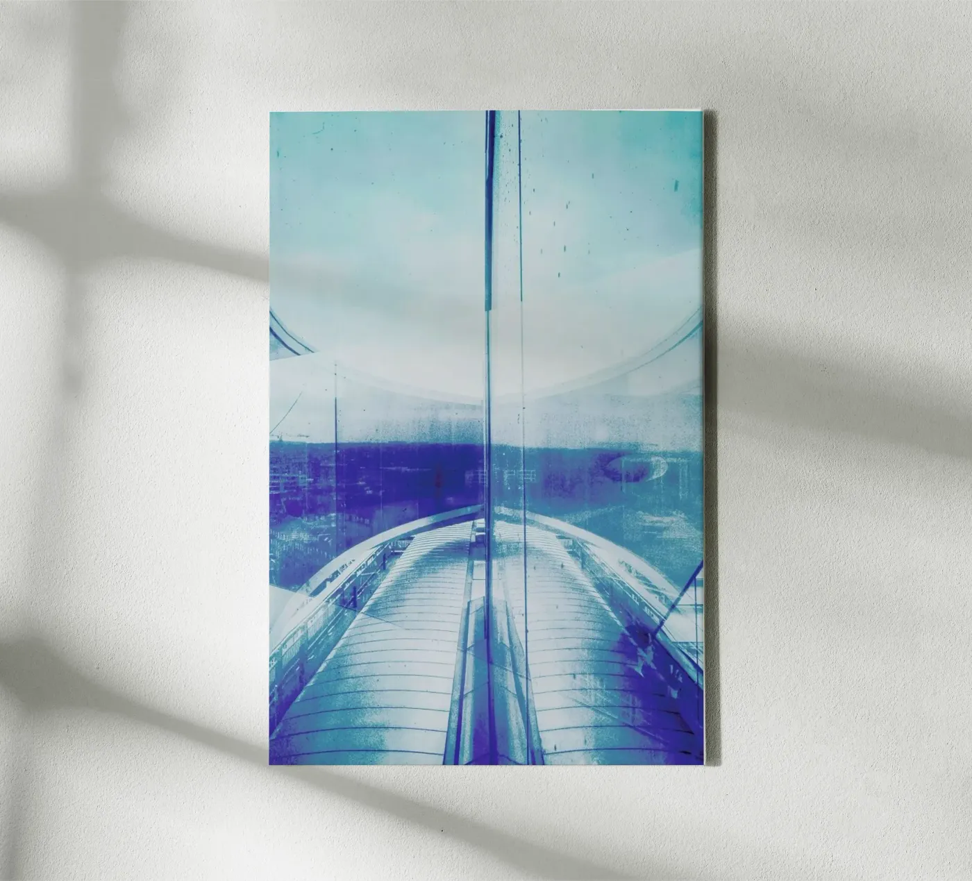 Reflection Blue canvas van Maria Sattrup