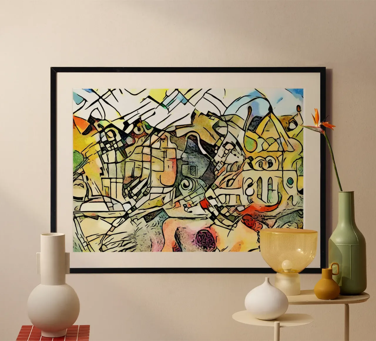 Paesi Bassi, motivo 7 poster con telaio in legno da ZAMART