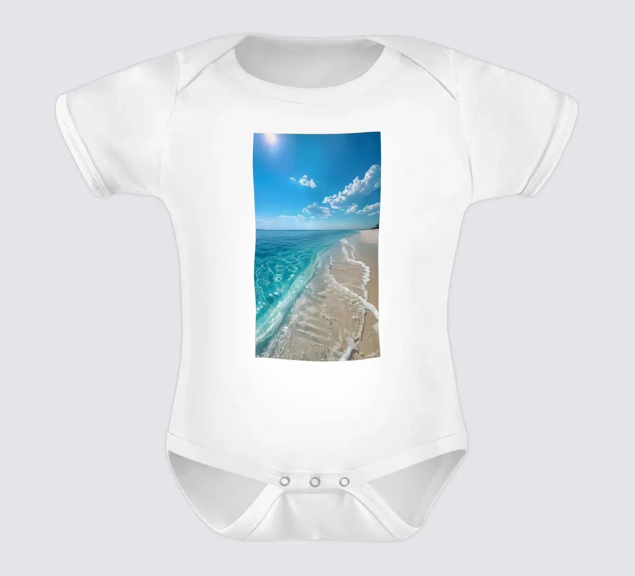 spiaggia body neonato maniche corte da Manhmai