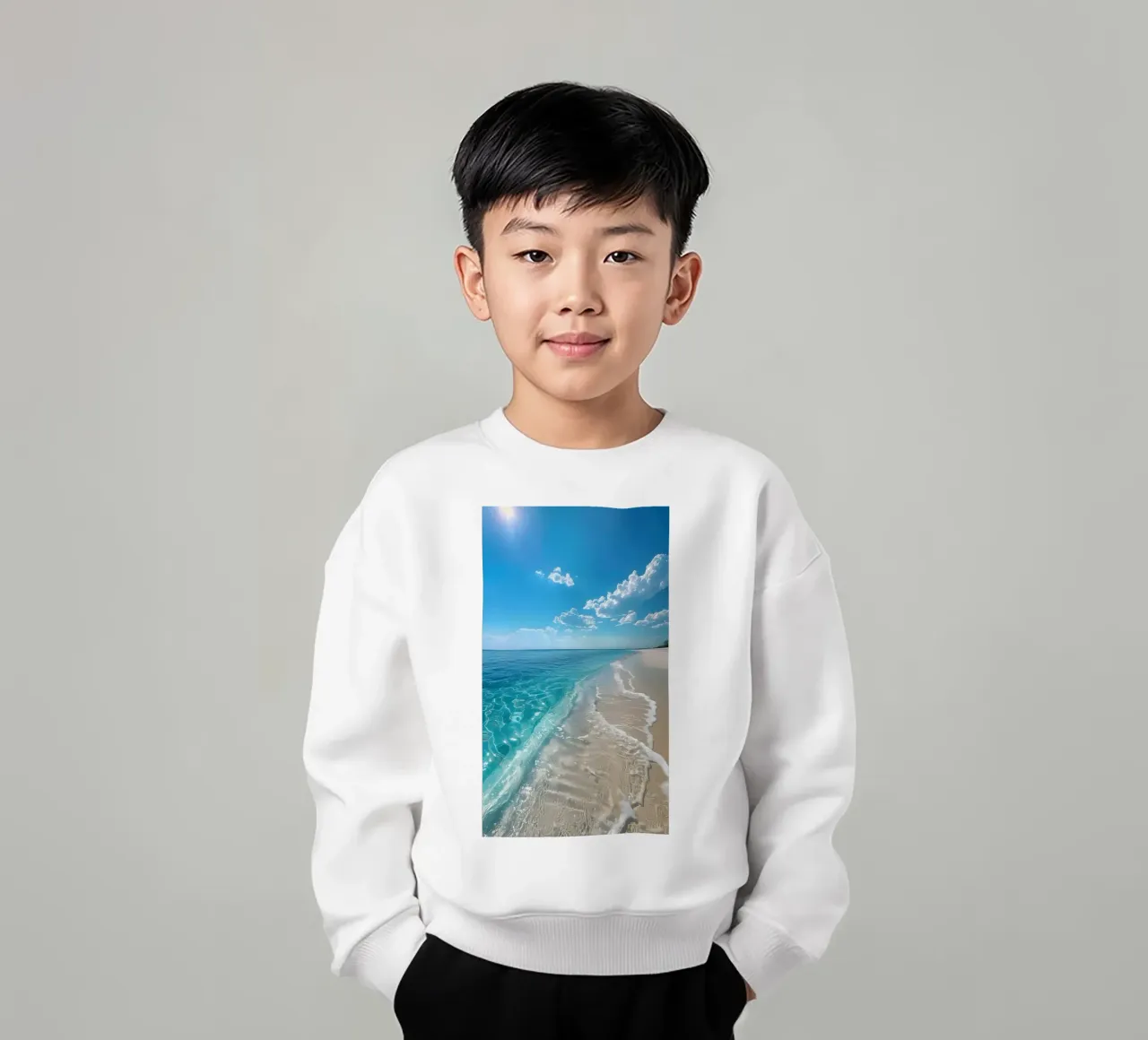 spiaggia felpa bambino da Manhmai
