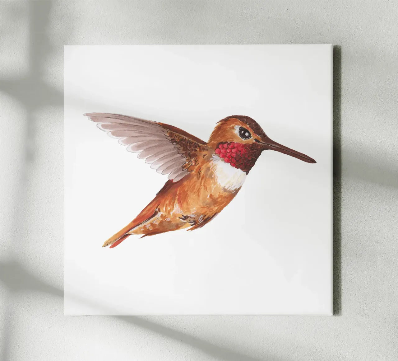 Hummingbird canvas by Painted Nature
