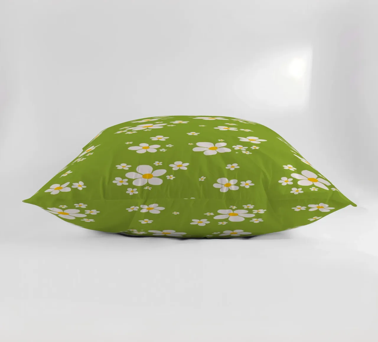 Daisy retro spring pattern decorative cushion by Studio Patruschka