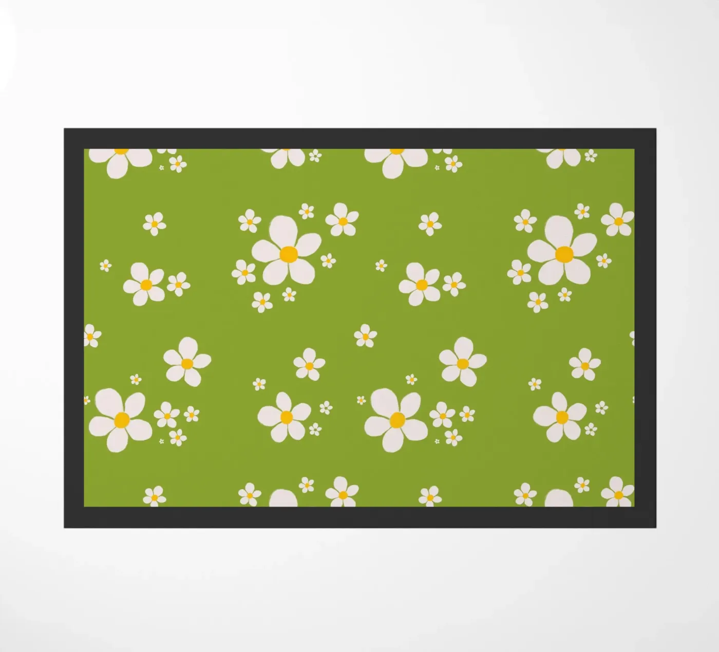 Motif printanier rétro de marguerite paillasson de Studio Patruschka