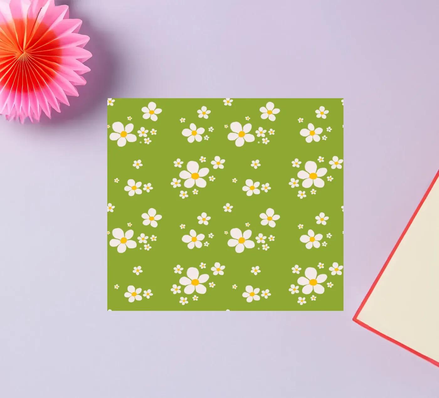Daisy retro spring pattern sticker by Studio Patruschka