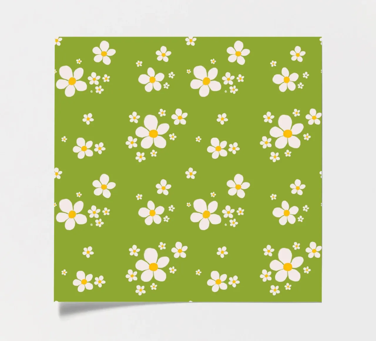 Daisy retro spring pattern sticker sheet by Studio Patruschka