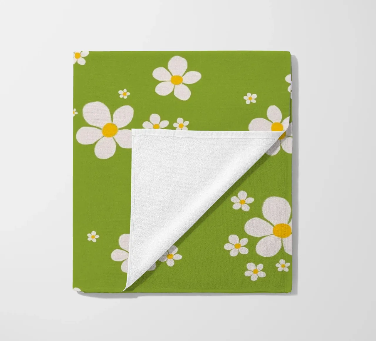 Motivo primaverile retrò a margherita telo mare da Studio Patruschka