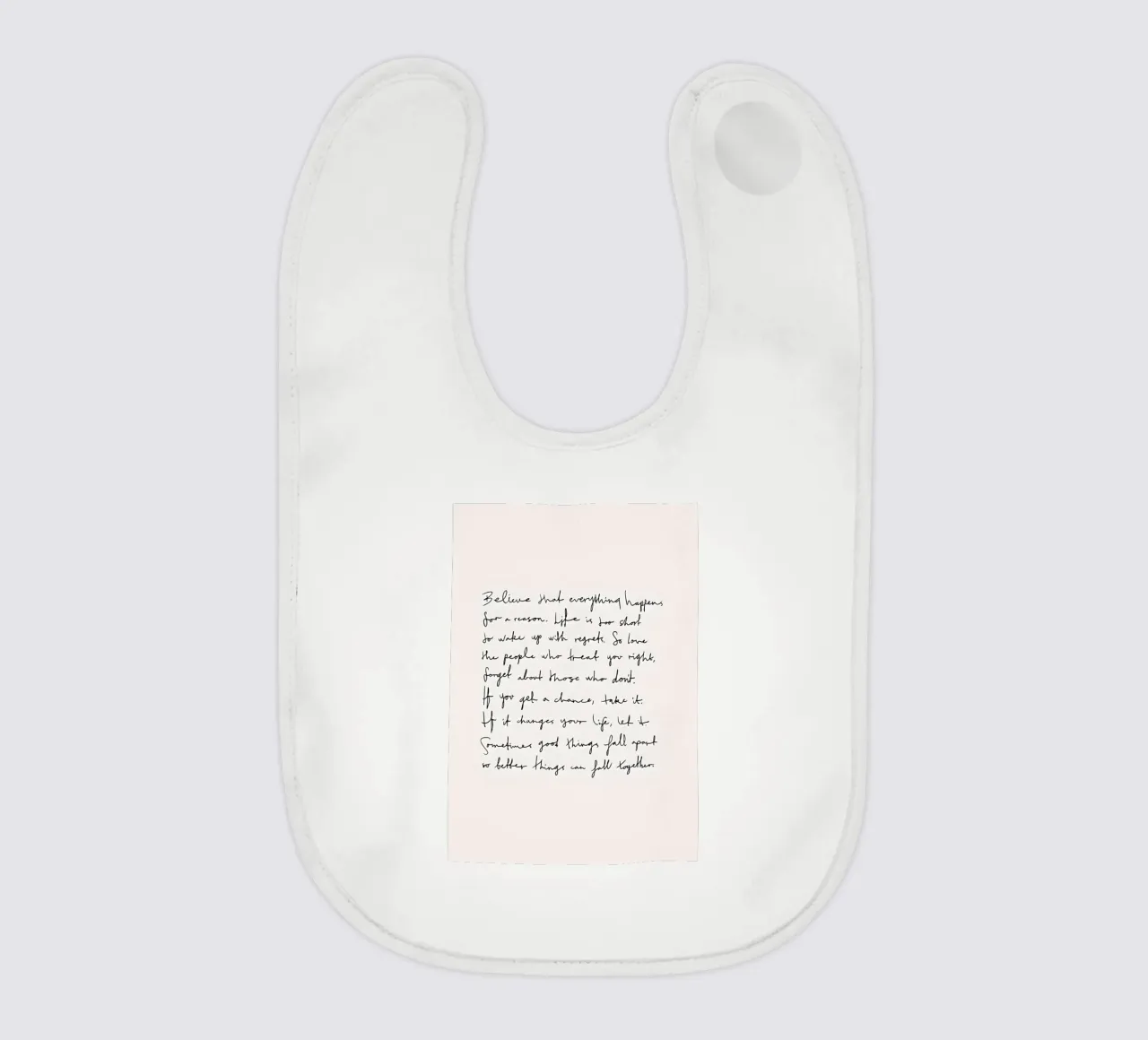 Believe bavaglino da mitaco