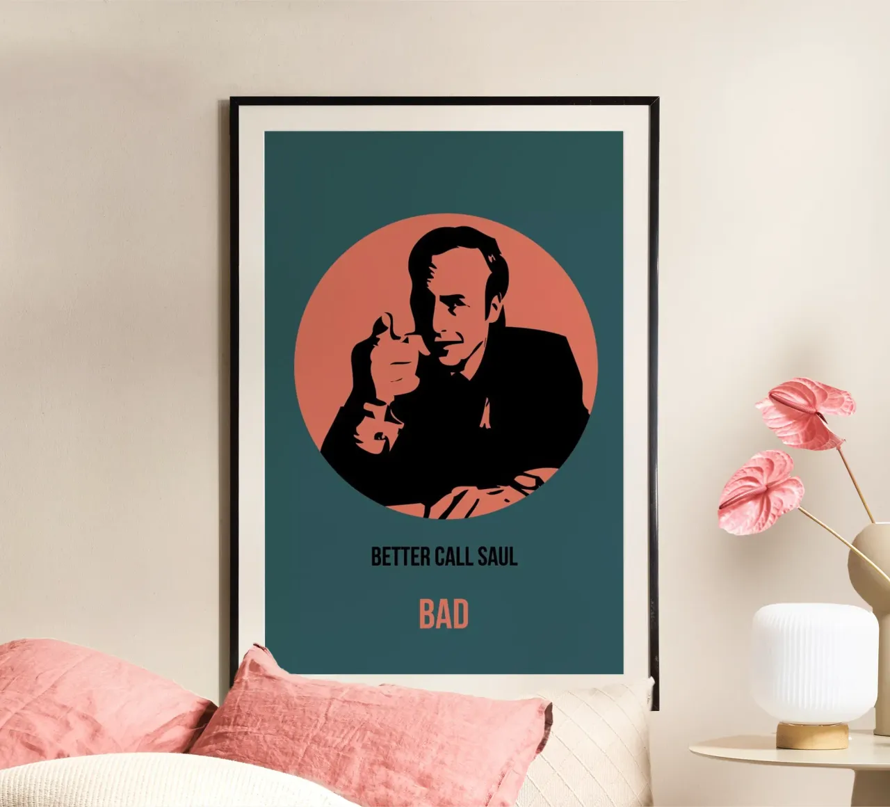 Bad Poster 6 poster con telaio in legno da Naxart