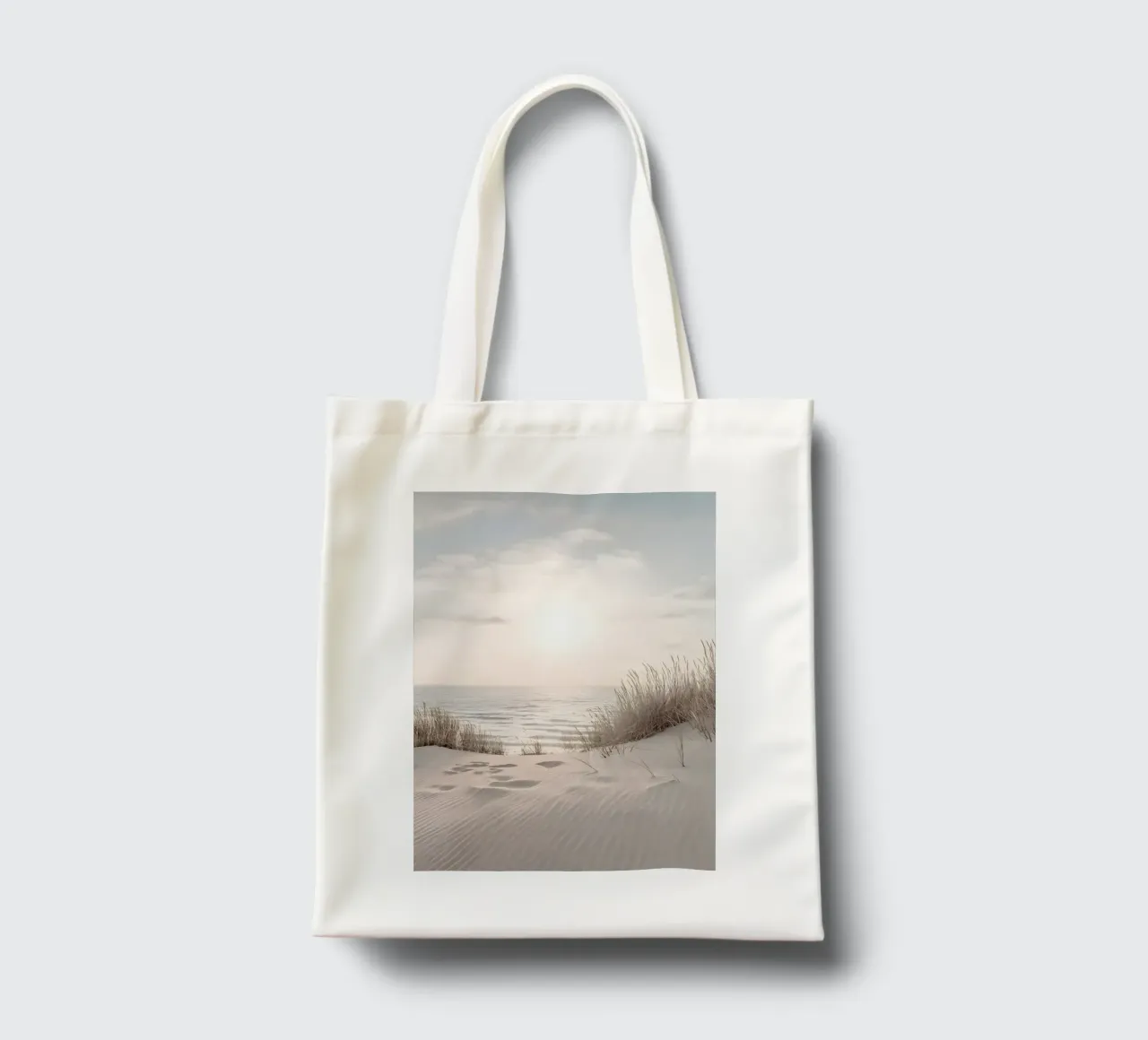 spiaggia beige minimalsm borsa in juta da mitaco