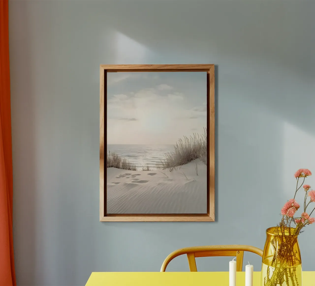 spiaggia beige minimalsm alluminio dibond da mitaco