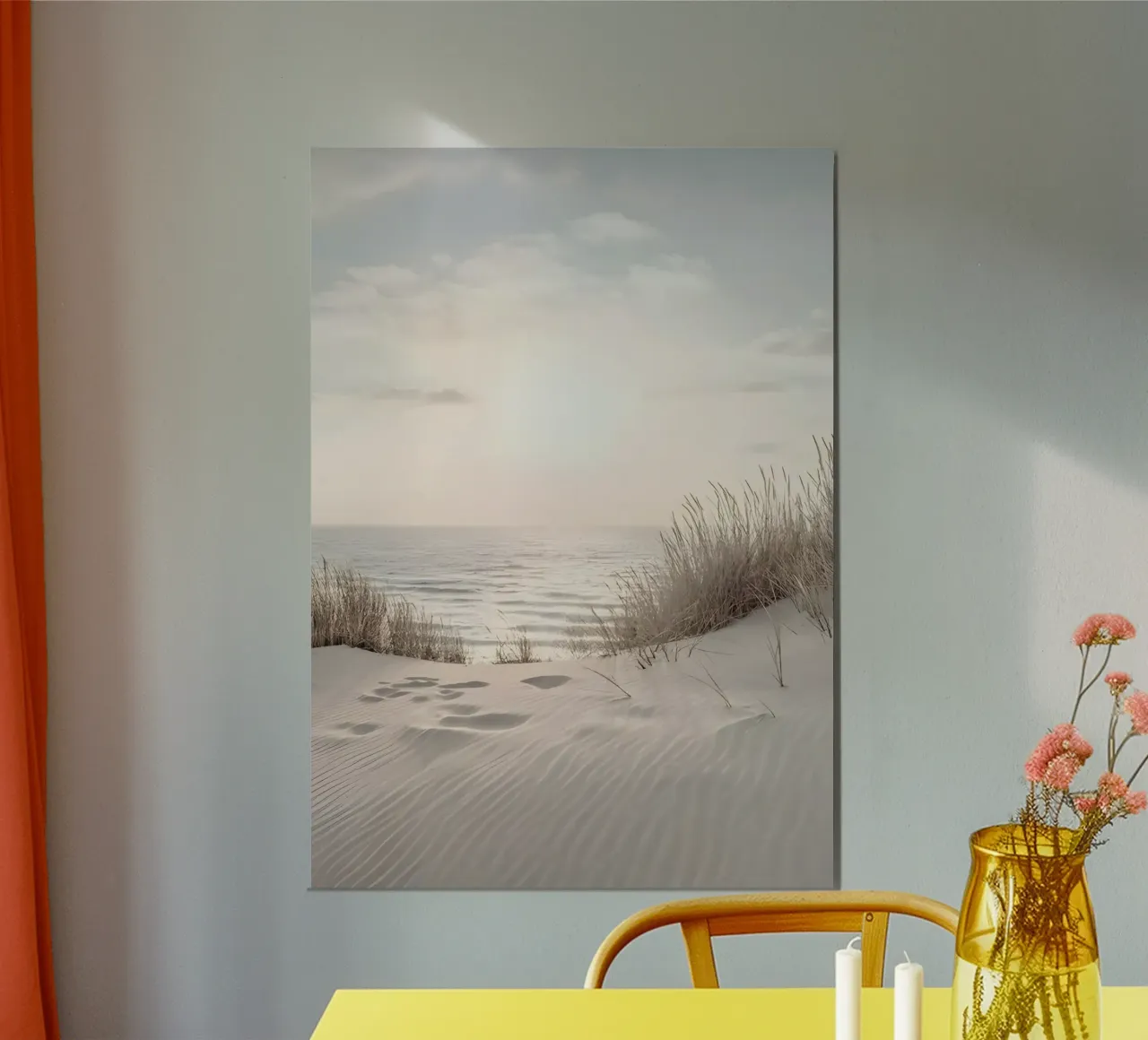 spiaggia beige minimalsm alluminio dibond da mitaco