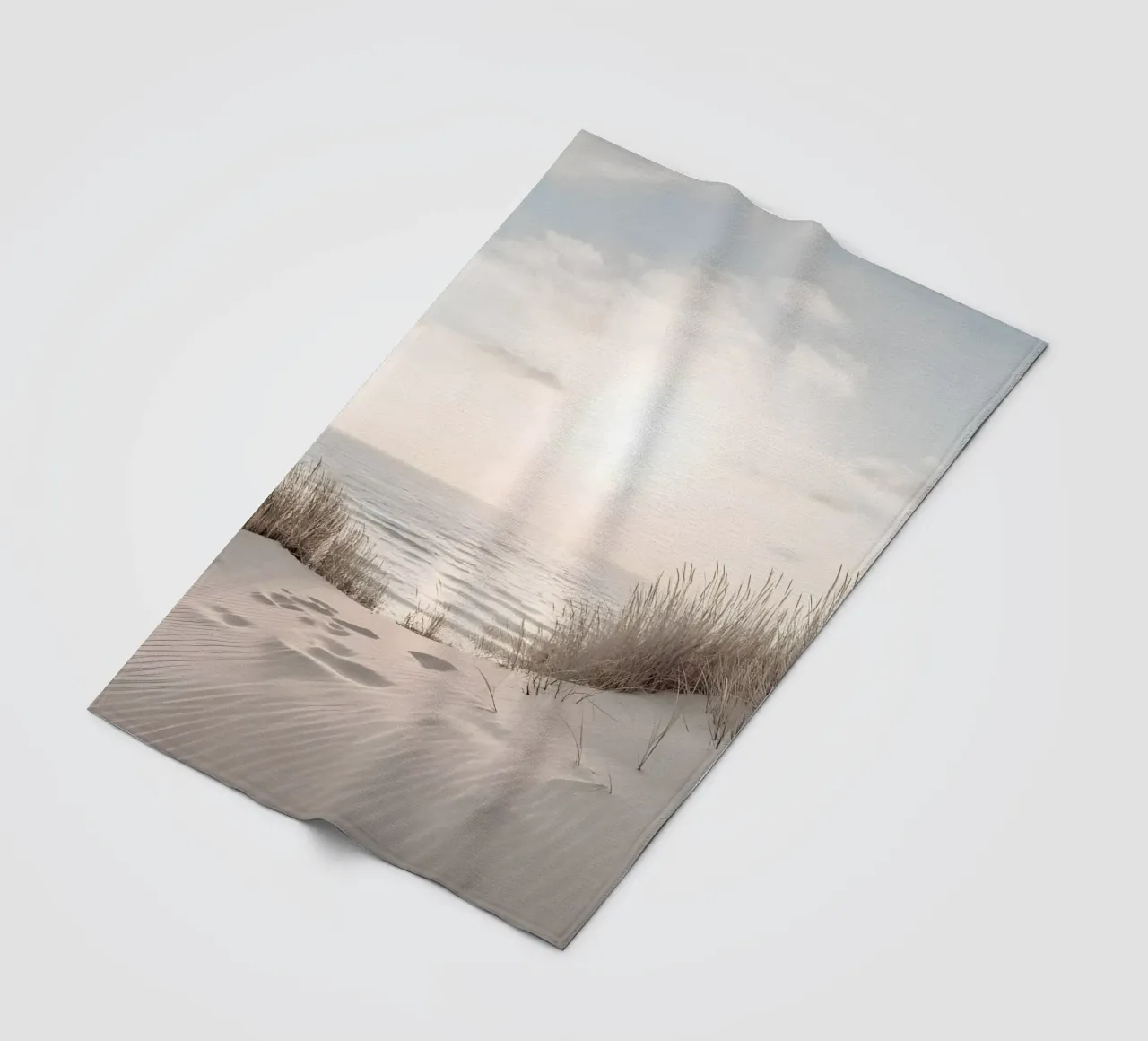 spiaggia beige minimalsm coperta in pile da mitaco