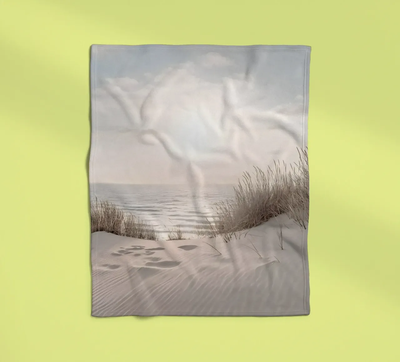 spiaggia beige minimalsm coperta in pile da mitaco