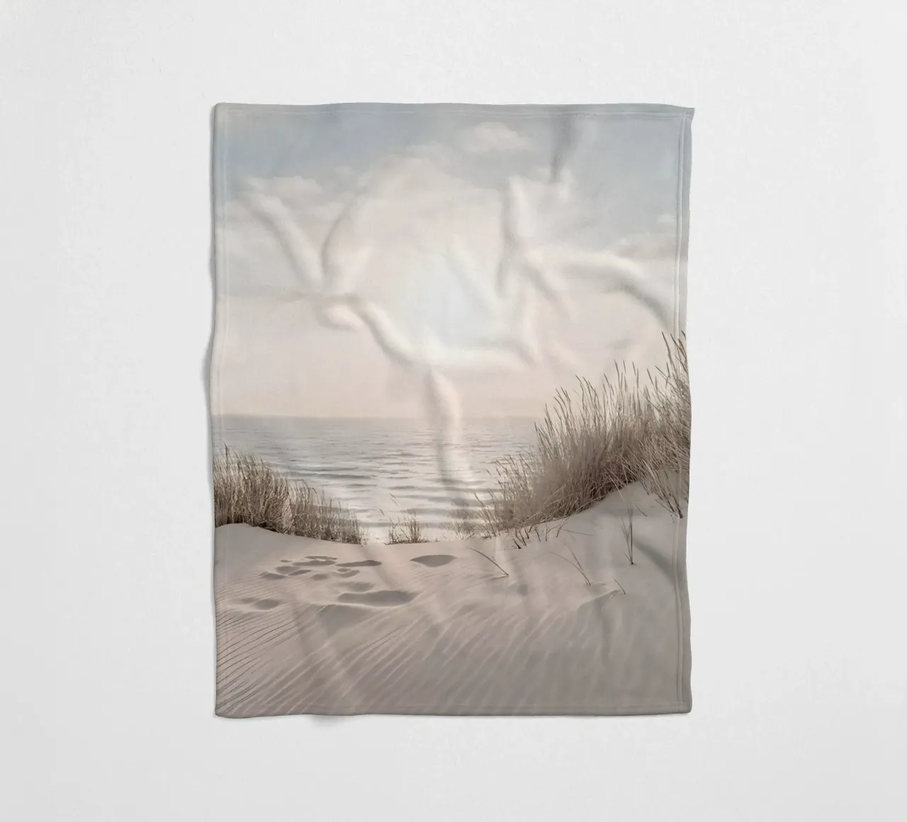 spiaggia beige minimalsm coperta in pile da mitaco