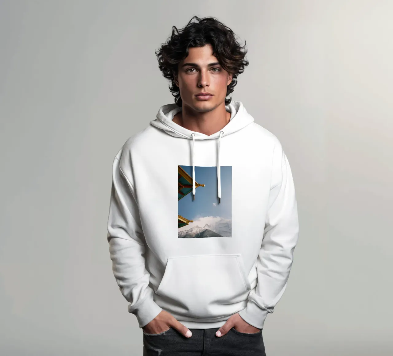 Himalayan Monastery felpa con cappuccio da FujiPrints